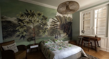 La chambre au style exotique et colonial